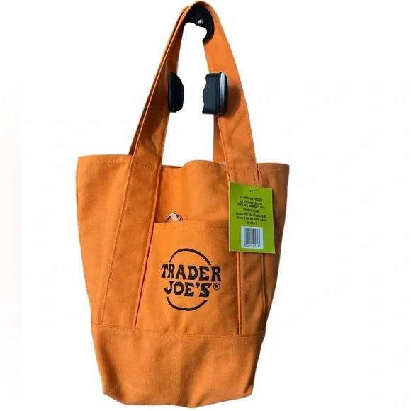 Trader Joe's Orange Tote Bag with 14 Accessories - Picture 5 of 5